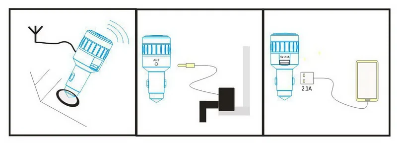 Автомобильный DAB радио прикуриватель с конвертером Plug-and-Play ручка с 5 В 2.4A USB часть fm-передатчик тюнер приемник