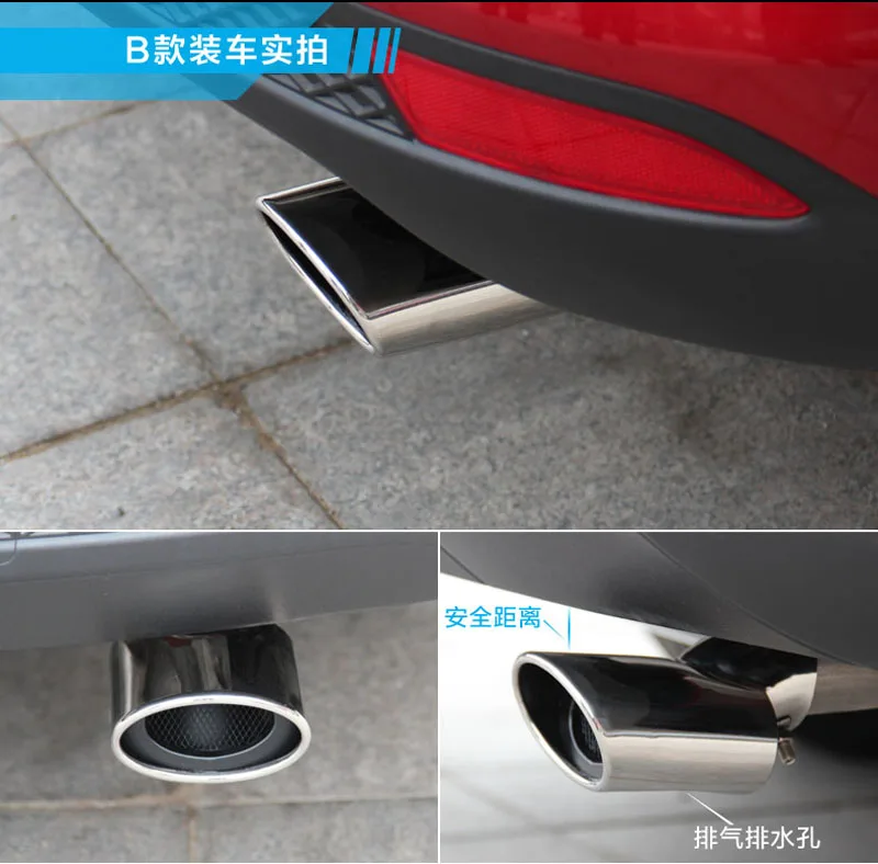 Выхлопная труба глушителя из нержавеющей стали для Ford Focus Hatchback 2012 2013 2014-2017
