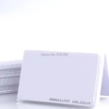 100 шт. удостоверение личности Тонкий Id контроля доступа карты 125 кГц TK4100 Карточка RFID Белая Размер 85,5X54 мм/10 номер товара