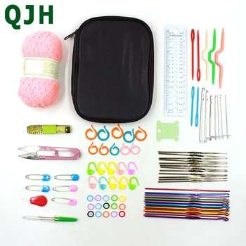 

New 84pcs Crochet Hooks Set Sewing Craft Kit Aluminum Knitting Needles Yarn Portable Useful Travel&Home WeavingTools Accessories