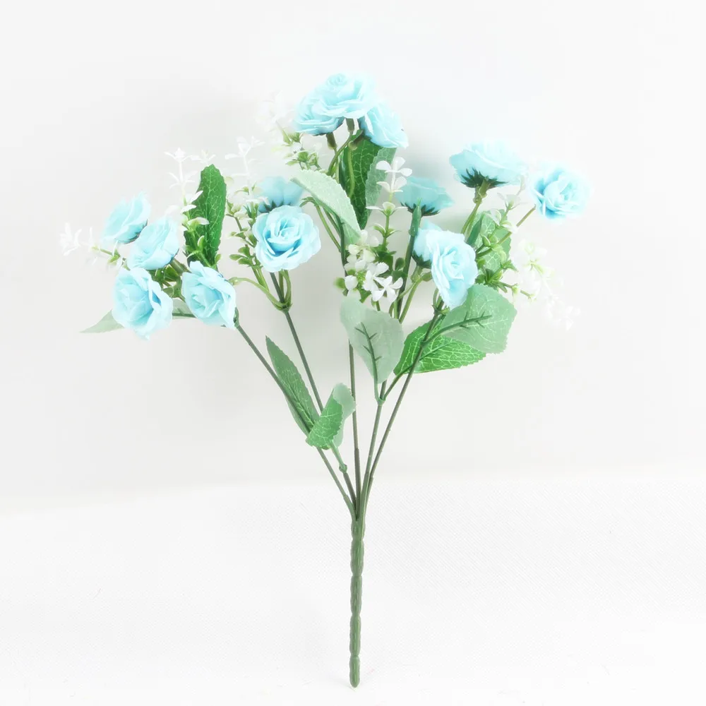 2018 New Bouquet Silk Rose European Style Artificial Flower High Quality Bouquet Fake Flowers Wedding Home Party Decoration