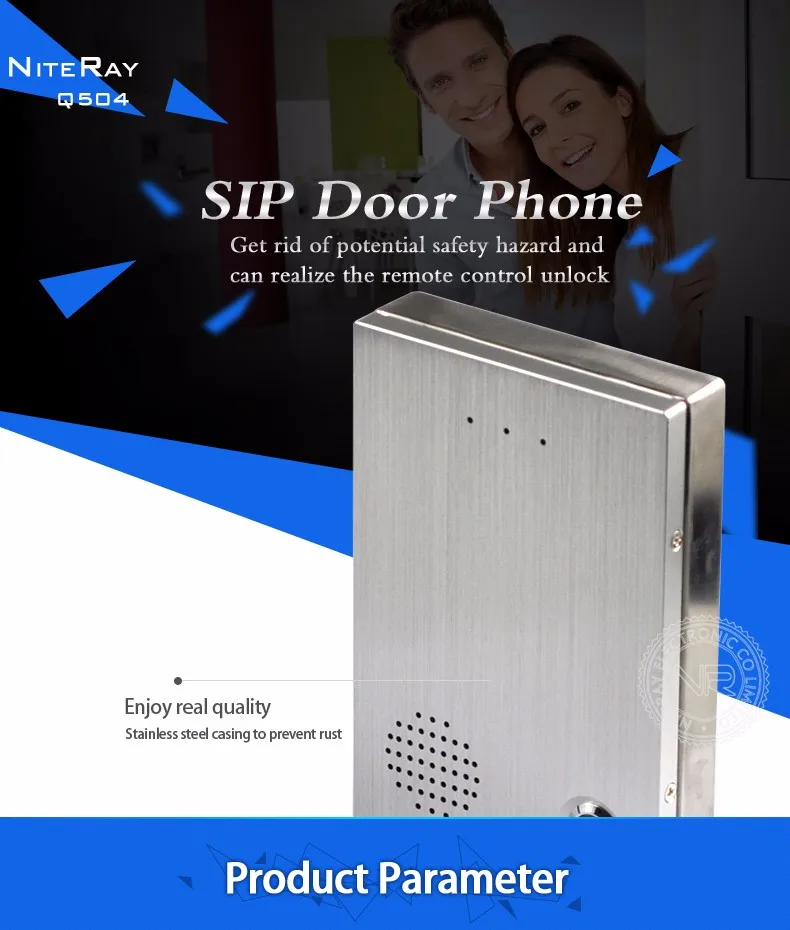 Niteray Q504 электронный домофон SIP аудио телефон двери для аудио домофон системы