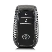 Genuine Pure Carbon Fiber Shell Refitting Car Styling T-Carbon Key Case Cover Accessory for TOYOTA Camry Reiz RAV4 Highlander