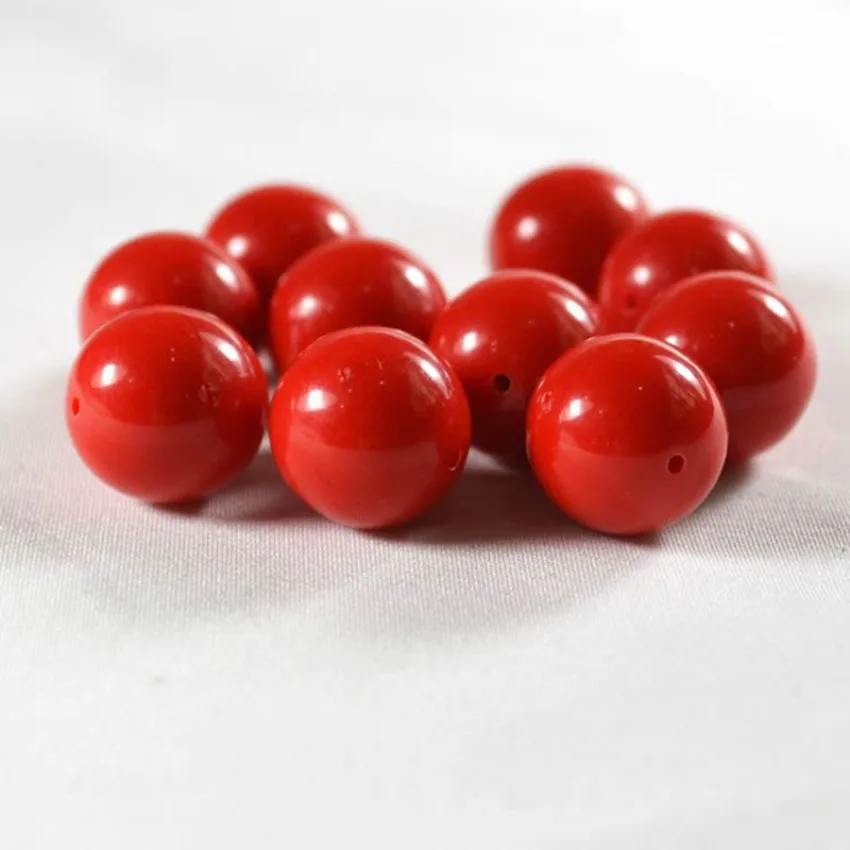 

Wholesale Acrylic Solid DIY Plastic Spacer Beads Jewelry Accessories for Bubblegum Necklace Red Color 6.8.10.12.14mm YK-11