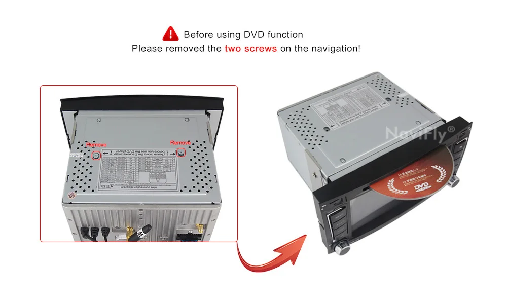 Best NaviFly 2 Din 2G+32G Android 9.1 Quad core DVD GPS navigation Radio multimedia player for VW Volkswagen TOUAREG 2004-2011 10