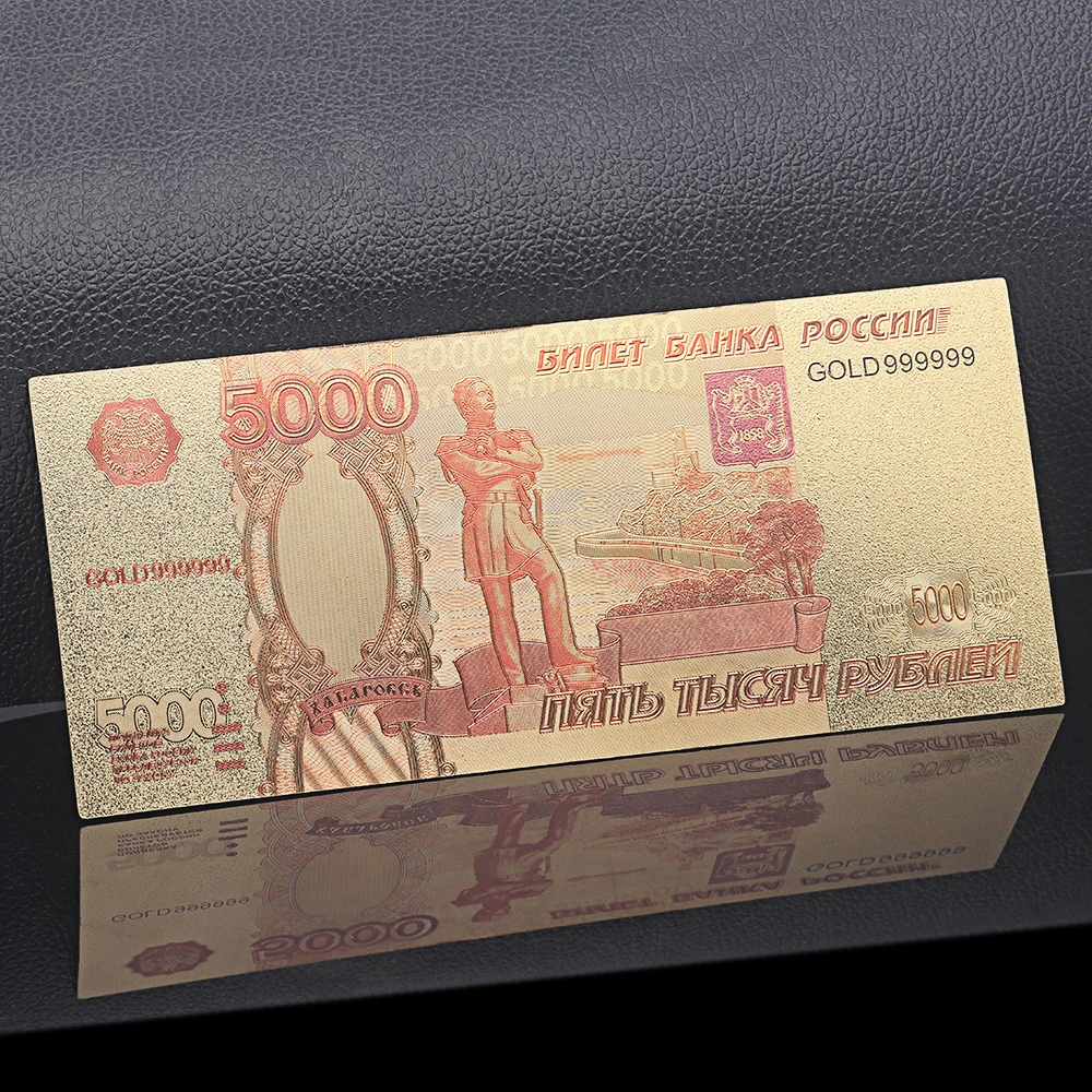 VNFURU 5000 рубль золотые банкноты большой лидер 24 К золото 9999 монеты Золотая фольга
