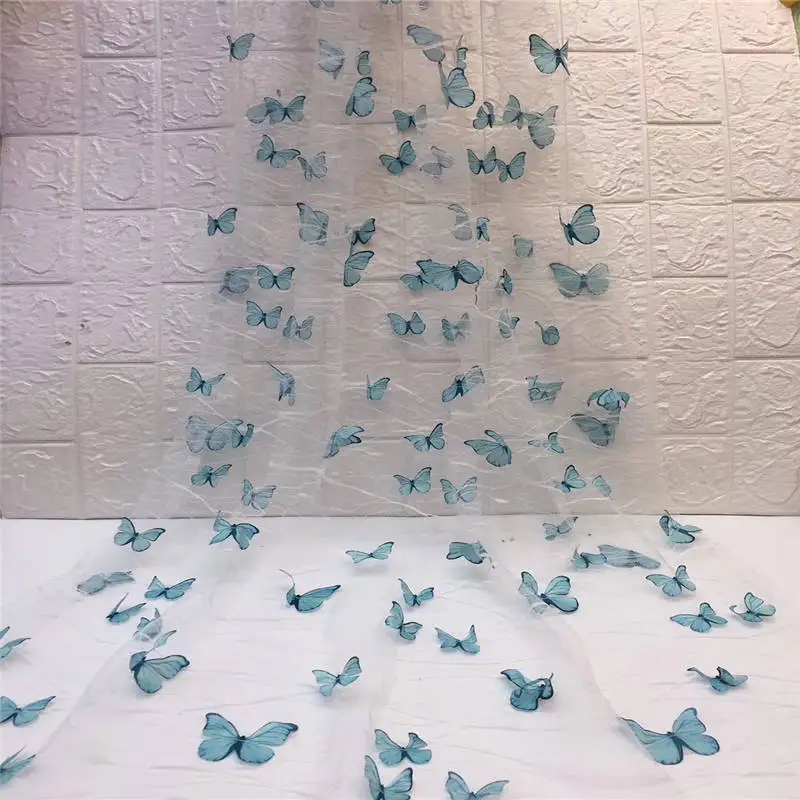 

2019 New style French net lace fabric 3D butterfly style African tulle mesh lace fabric high quality african lace fabric M19301