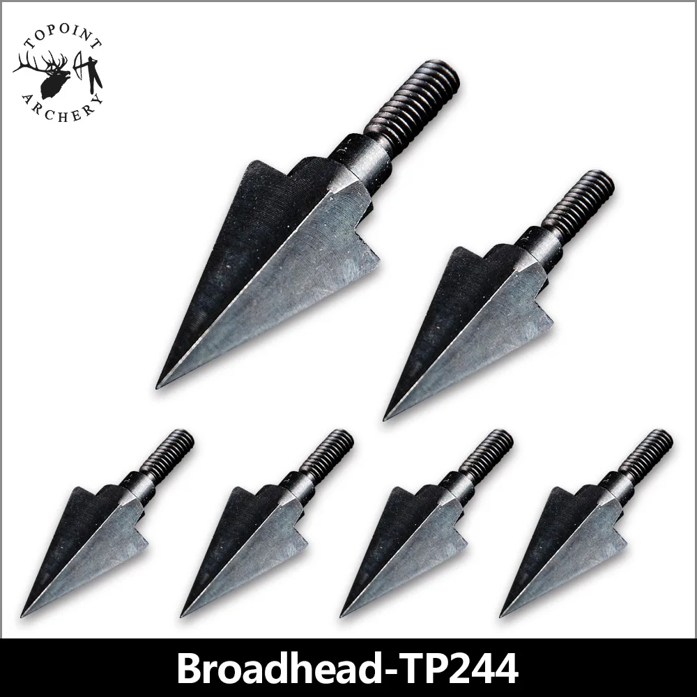 Topoint Archery,6PCS Broadheads,Stainless Steel Hunting Arrowheads Points Broadhead 100 Grain
