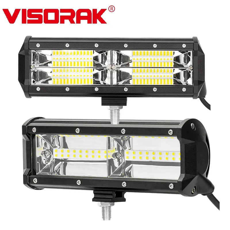 

VISORAK 9" 144W Offroad LED Work Light Bar Truck LED Driving Light ATV Bar For 4x4 4WD ATV SUV Trailer Offroad Truck Car