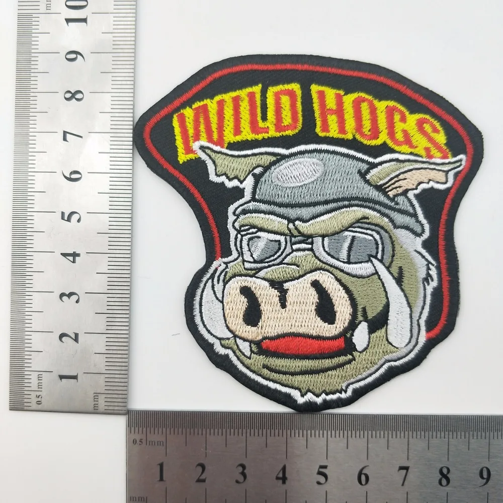 G0150(1Fantastic Wild Hogs Bulk Embroidered Patch Motorcycle Biker Vest Iron On Patch Wholesale Movie Slogan 3.5 Patch Free Shipping (2)
