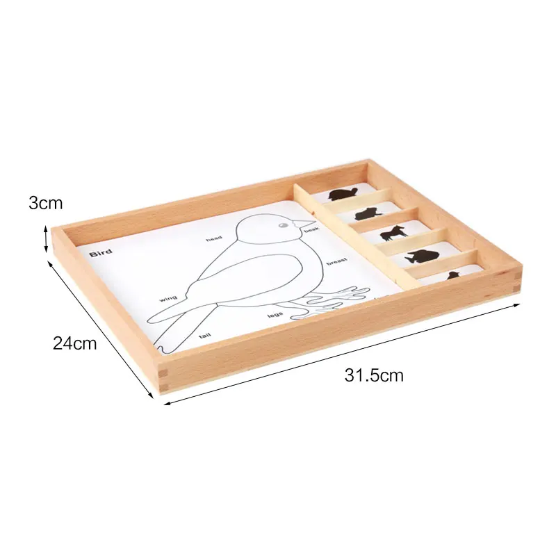 Wooden Montessori Toys Montessori Animal Card Puzzle Learning Educational Toys for Toddlers Juguetes Brinquedos MI2944H