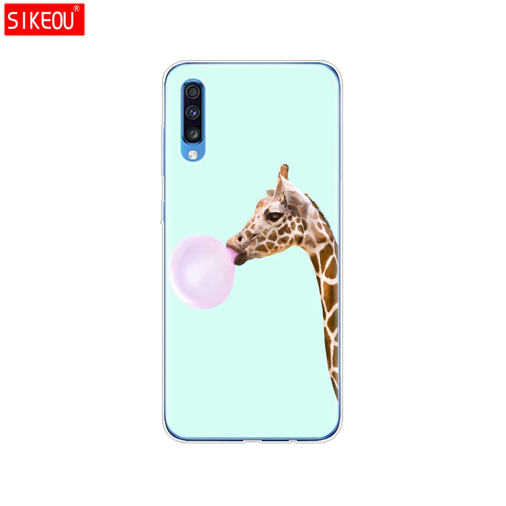 For Samsung A70 Case Soft TPU Phone Back Cover For Samsung Galaxy A70 silicon Cases Coque Capa A 70 A705 A705F bumper Cat - Цвет: 12083
