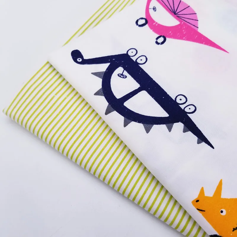 

Childish Style Printing Cotton Twill Fabric Cute Animal Pattern Cotton Fabric Bedding Home Textile Crafts Cloth For Baby Blanket