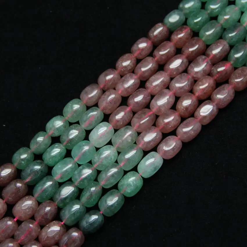 

15.5" one strand Red Green Strawberry Quartz Drilled Nugget Loose Beads,Natural Stones Chip Freeform Amorphous Spacers Bracelet