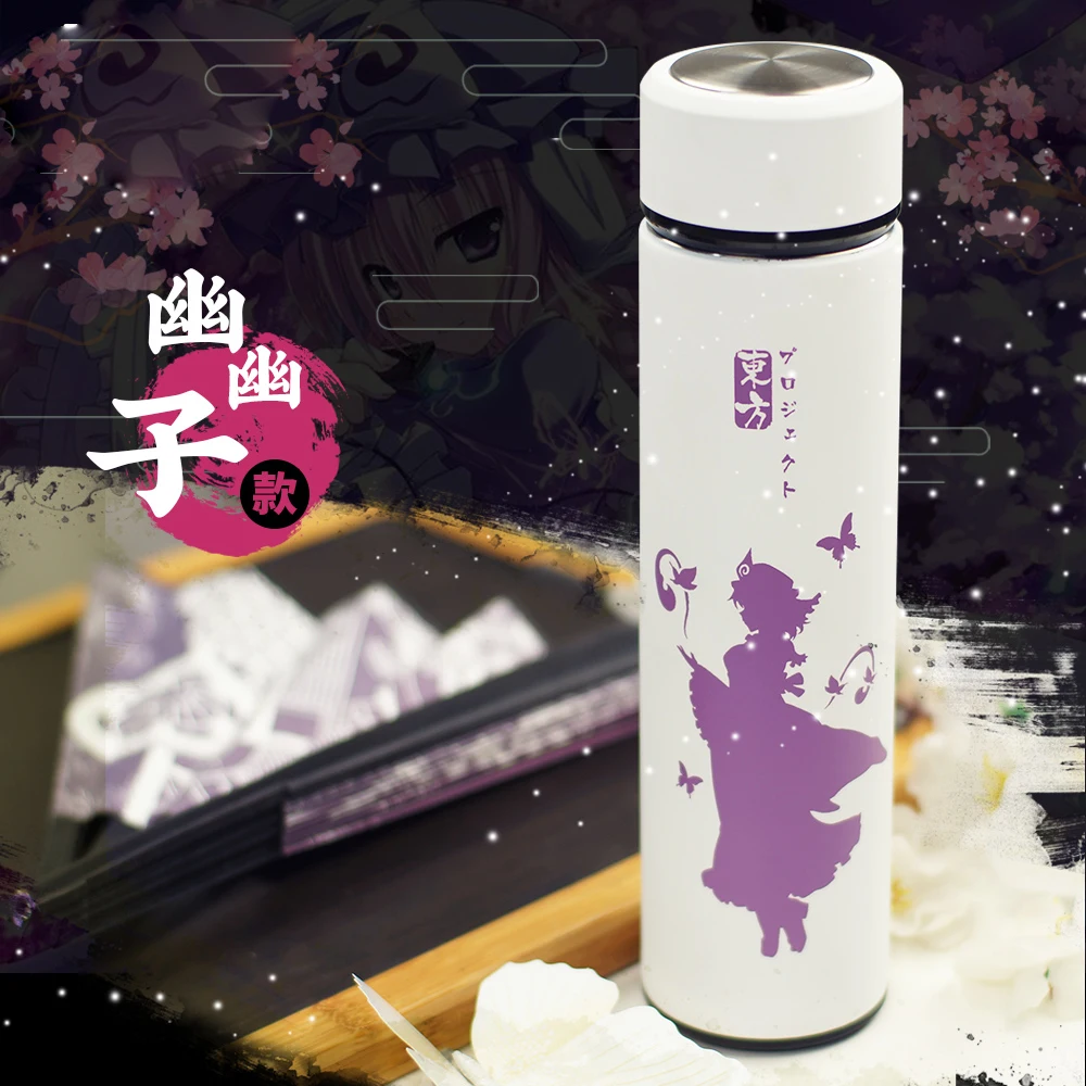 

Anime TouHou Project Saigyouji Yuyuko Remilia Scarlet Cosplay Cup Water Drinking Vaccum Thermos Bottle Student Gift
