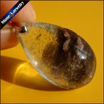 

Limited Sale Natural Green Phantom Crystals cabochon setting Necklace Pendant Stone Beads for DIY Jewelry Making JS030