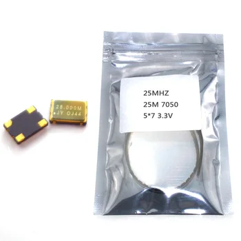 

10pcs SMD 5070 active crystal oscillator OSC 25MHZ 25M 7050 5*7 3.3V 25PPM