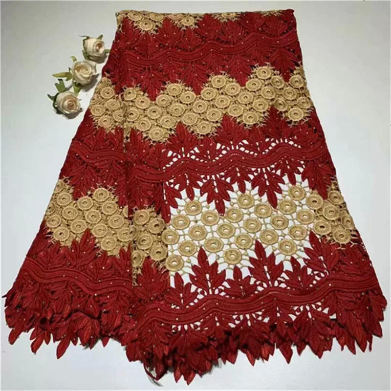 

2019 Latest Nigerian Laces Fabric High Quality French Lace Fabric Wedding African Nigerian Embroidered Lace 5 Yards