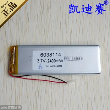 

3.7v li po li-ion batteries lithium polymer battery 3 7 v lipo li ion rechargeable lithium-ion for 2400mAh 6038114 tablet LED