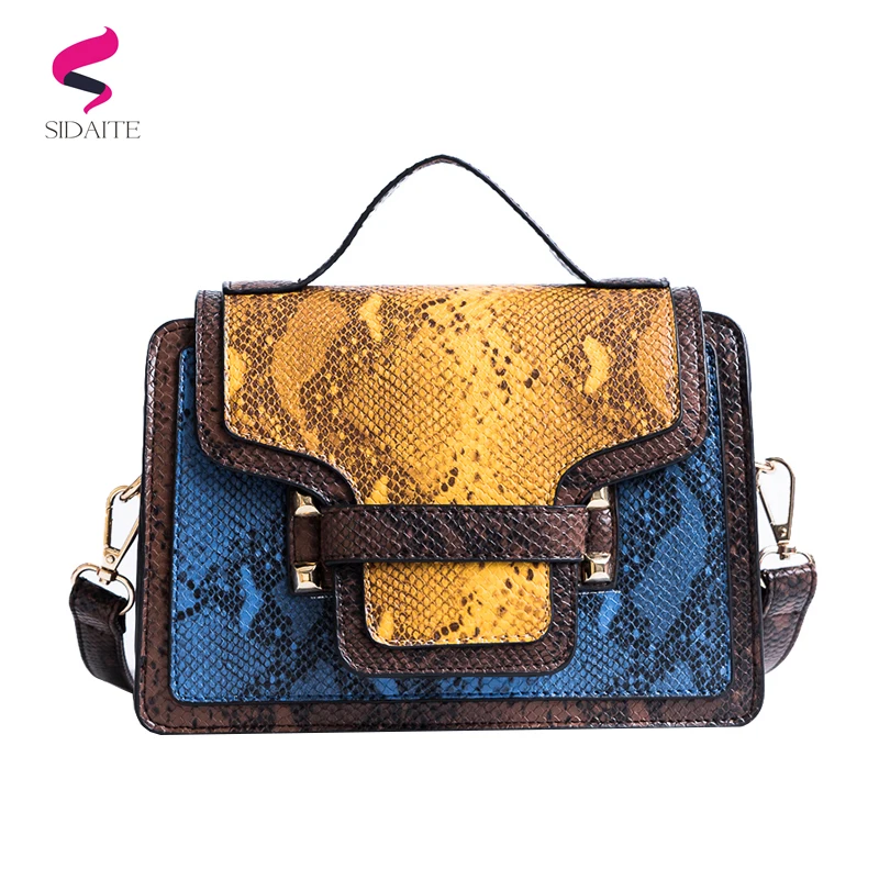 صغيرة أكياس crossbody للنساء الأزياء الأفعى بو الجلود النساء حقيبة 2018 اللون النساء حقيبة ساعي على الكتف كيس رئيسي فام