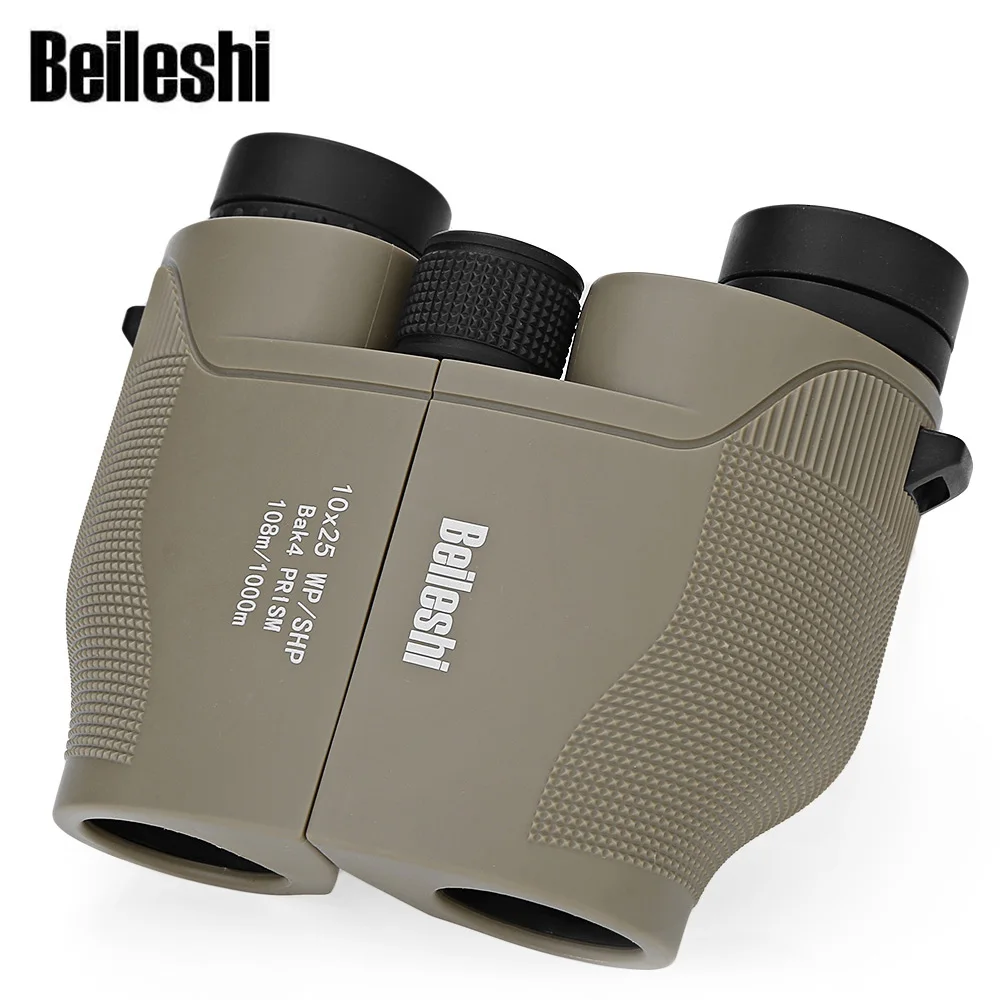 Beileshi TD38 10X25 108 м/1000 м складной бинокль открытый полностью покрытая BAK4 Призма