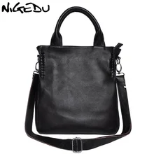 NIGEDU брендовая дизайнерская сумка из натуральной кожи, женская сумка, большая роскошная сумка-хобо, сумка-мессенджер на плечо, большая сумка-тоут, женские сумки