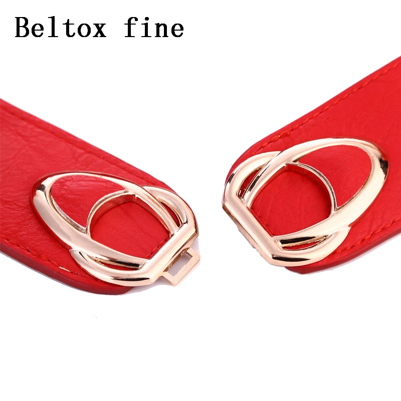 Fashion PU Leather Elastic Wide Belts for Women Stretch Thick Waist Dress Plus Size By Beltoxfine