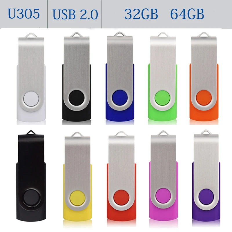 Candy Color USB 2.0 Flash Drive Pendrive 64GB 32GB Pen Drive USB Flash