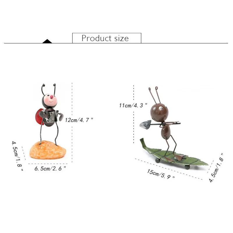 Творческий Утюг Ant Божья коровка миниатюрные фигурки украшения мультфильм насекомых Модель рабочего ремесла домашний декор детские игрушки подарки