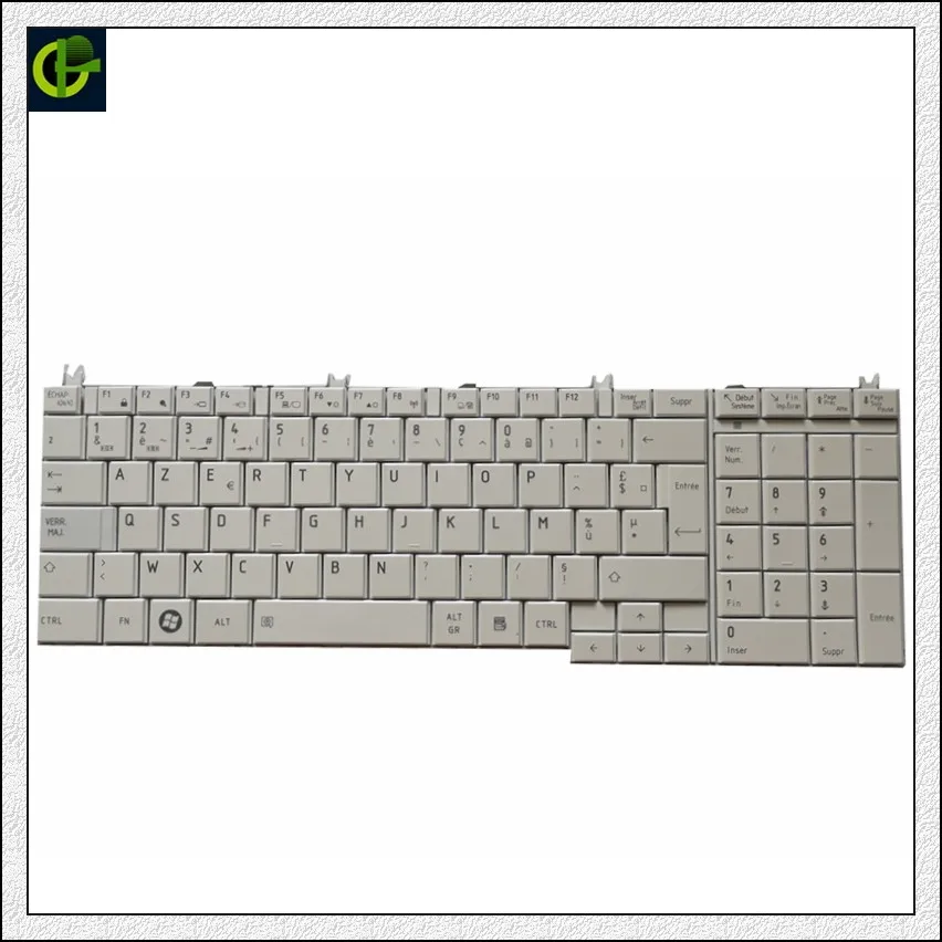 Французская клавиатура Azerty для toshiba Pro L770-10T L770-10W L770-10X L770-126 C670-166 C670-111 C670-11D FR белый |