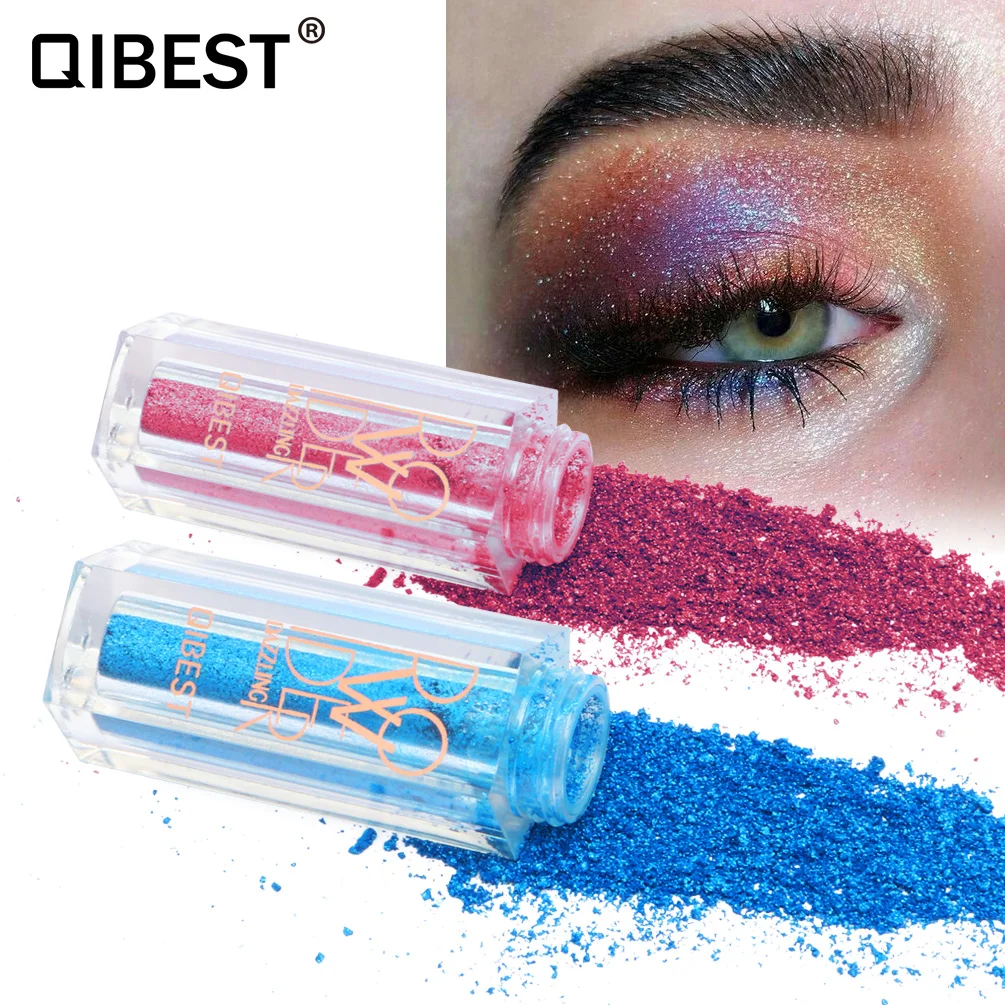 

Qibest Brand 1pc 13 Colors Powder Eye Shadow Glitter Makeup Waterproof Long Lasting Eyes Makeup Cosmetics