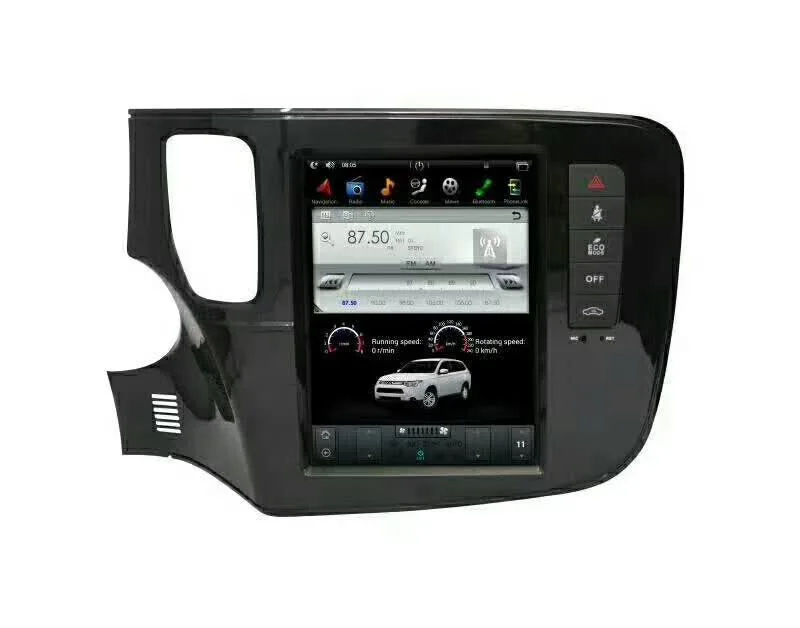 Sale 10.4" Tesla Type Android 7.1 Fit MITSUBISHI OUTLANDER 2014 2015 2016 2017 2018 2019 Car DVD Player Navigation GPS Radio PC PAD 1