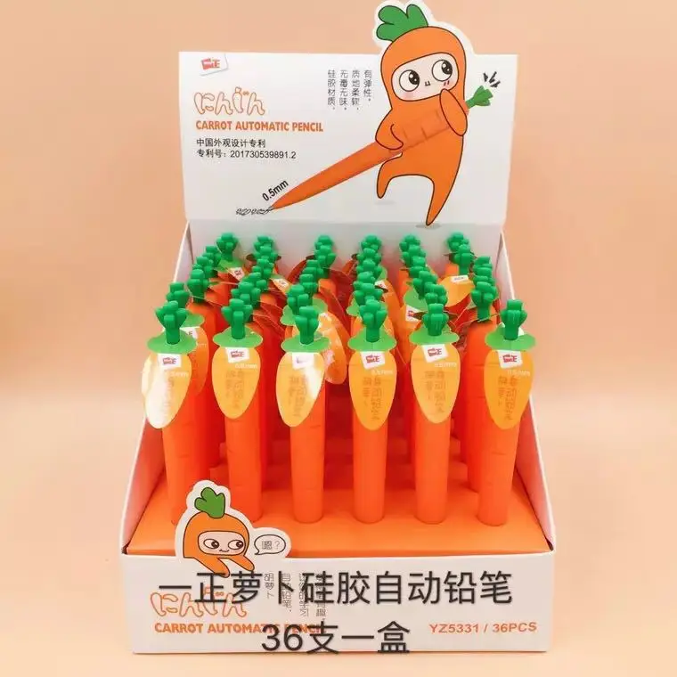

36 Pcs/1 Lot Kawaii Love Carrot Press Mechanical Pencils School Office Supply Student Stationery Kids Gift Automatic Pencil