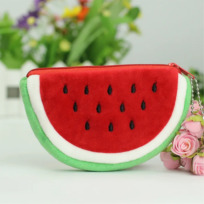 

2019 Hot Sale Women Girls Watermelon Bag Coin Purse Favor Fish Extender Handbag Gift Style Soft Fabric Carteira Feminina FC55