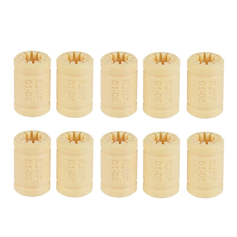 

LM8UU 3D Printer Solid Polymer Bearing 8mm Shaft RJMP-01-08 Plastic Linear Bearings Bushing for RepRap Mendel