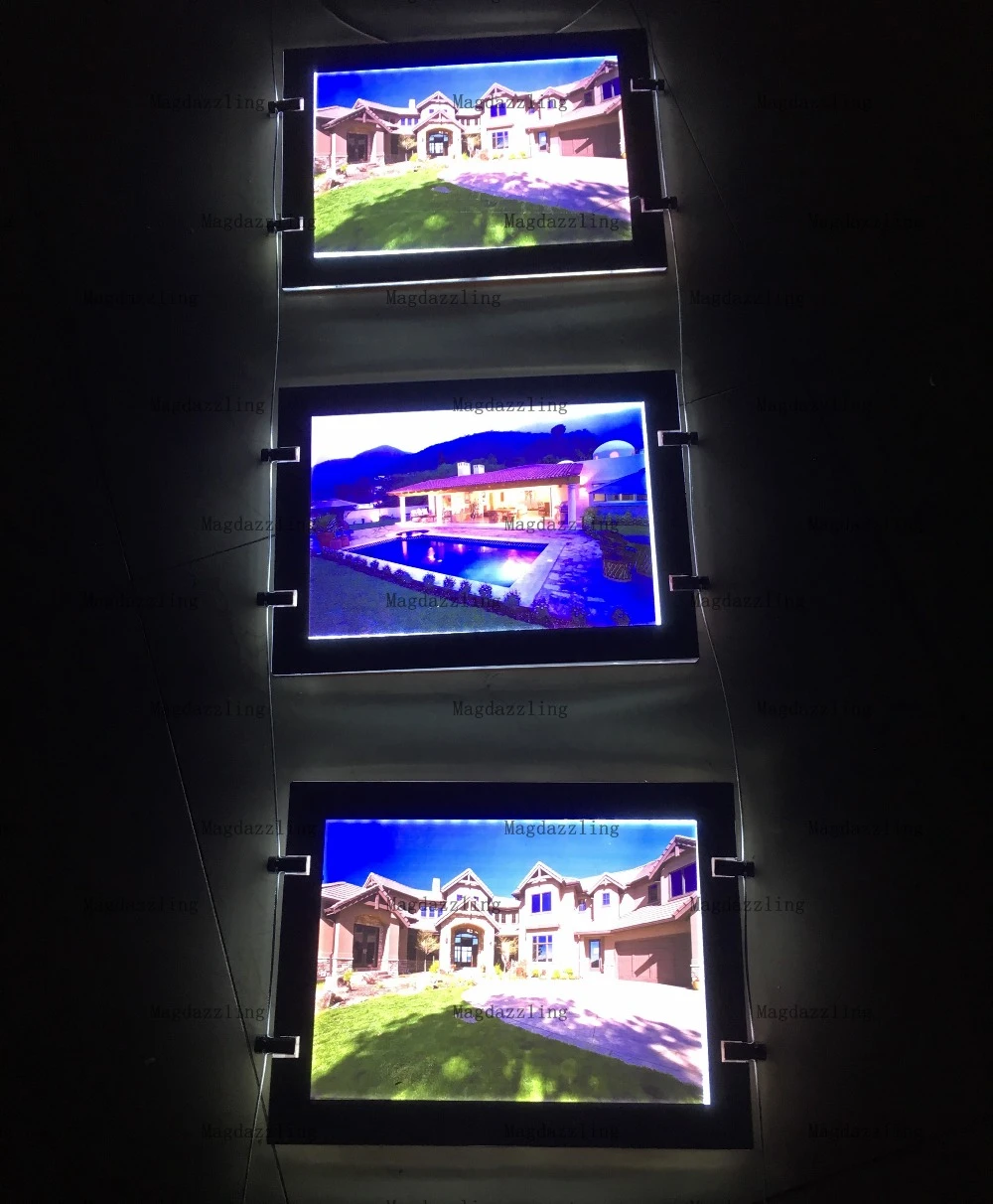 Magnetic Panel 4X A4 LED Double Side Window Light Pocket Estate Agent Display A4, LANDSCAPE Magnetic Panel 4X A4 LED Double Side Window Light Pocket Estate Agent Display A4, LANDSCAPE