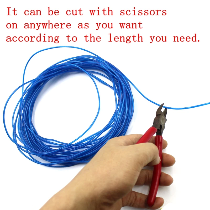  10 Colors EL Wire 50M 100M 200M 500M Flexible Neon Light 2.3MM DIY Glow Rope Tube Waterproof LED St - 32894470821