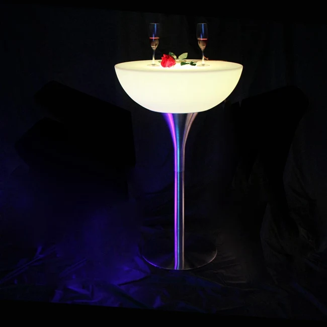 Remote Control Led Bar Furniture Illuminated Led Bar Table For Indoor Or Outdoor SK-LF17 (D60*H20cm) 2pcs/Lot