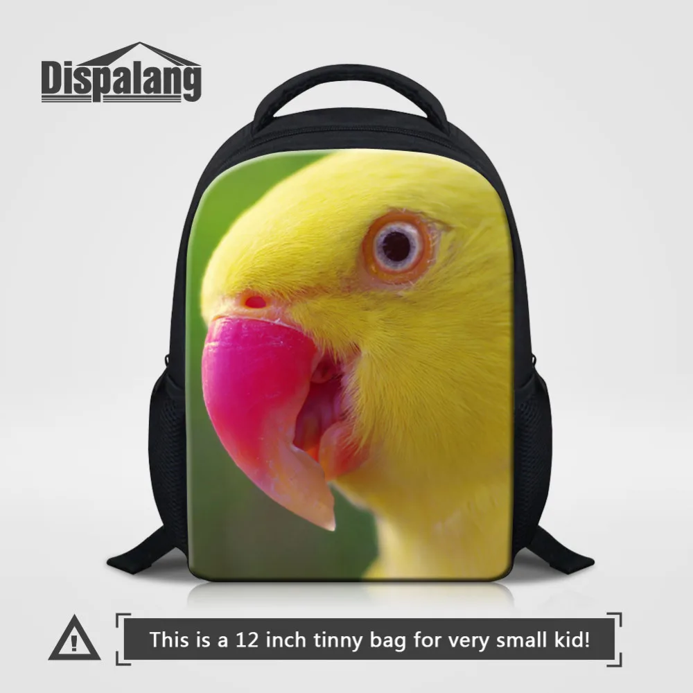 Школьные ранцы Dispalang для маленьких детей маленький рюкзак с 3D принтом попугая