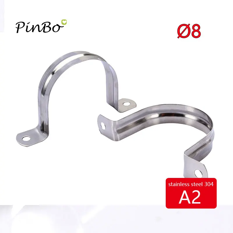 

Free shipping 5pcs Dia M8,M5,M6,all size Stainless Steel 304 Worm Drive Hose pipe saddle U clamps - Fuel Pipe Tube Clips water