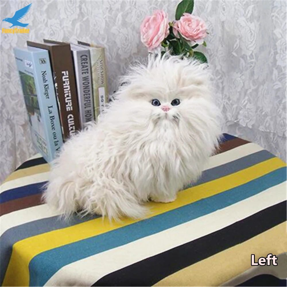 Lifelike Simulation Cute Plush Animal Toy Persian Cat As Real Decoration  (2)