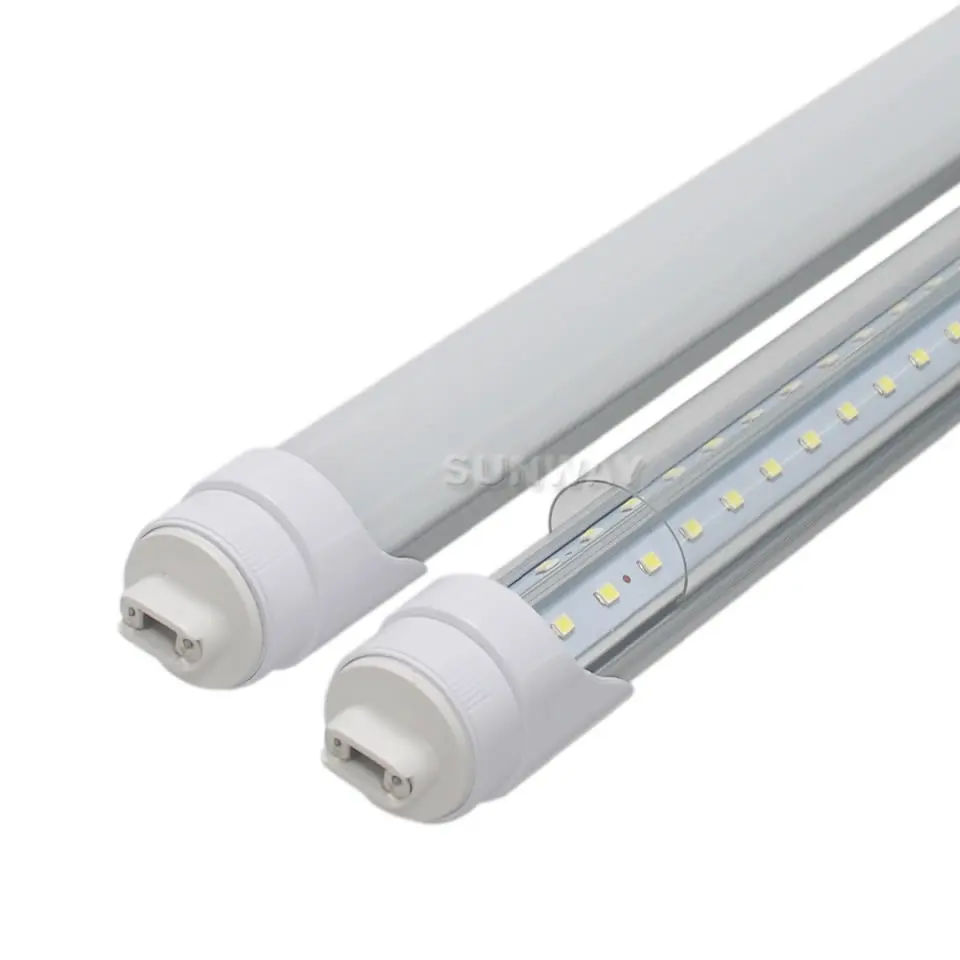 R17D T8 8ft светодио дный Light Tube 65 W dual-ended мощность double side светодио дный V Форма лампа колба на замену кулер двери флуоресцентный F96HOT10 T12