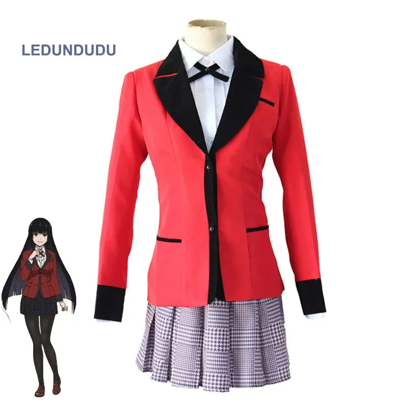Компульсивное Картежник Kakegurui Saotome Мэри Косплэй Jabami Yumeko школы JK форма Для женщин