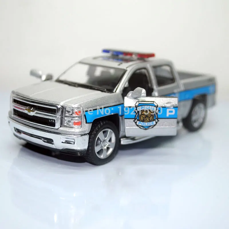 KT 1/46 масштаб автомобиля игрушки полиции Ver. 2014 Chevrolet Silverado литая под давлением металлическая модель автомобиля для подарка/детей/коллекции