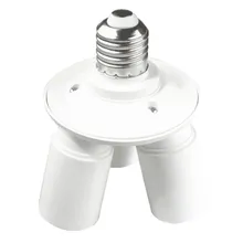 E27E40-3E27 3 в 1 База гнездо 110 V-240 V разветвитель для ламп разъем лампочка для светильников адаптер регулируемый держатель