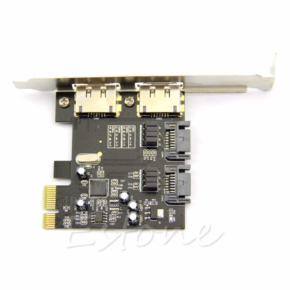 Адаптер для карт Esata PCI-E PCI Express 6 Гбит/с на 2 порта SATA 3,0 SATA III ASM106