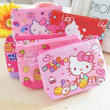 1pcs New lovely hello kitty canvas girl coin purse child change purse,lady students children key&cosmetic holder coin bag 048