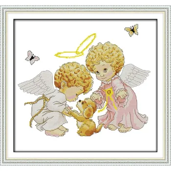 

Angels Needlework,DIY Cross stitch,Full Embroidery kit,Cross-Stitch animal decor paint wholesale children bedroom decoration new
