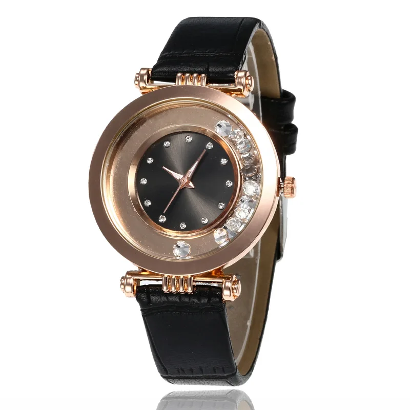 Montre femme 2019 новый модный бренд золото кристалл кожа женские наручные часы