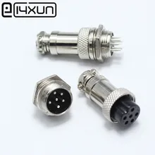 GX16 6 Pin Мужской и Женский диаметр 16 мм провод панель Разъем L74 GX16 круглый разъем авиационная розетка